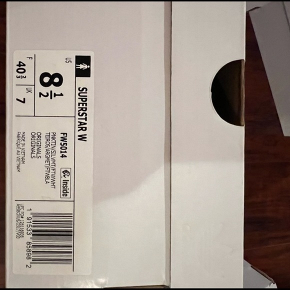 NIB pAdidas Superstar Pink Tint Silver Metallic White Soles Sneaker RARE - Picture 5 of 7